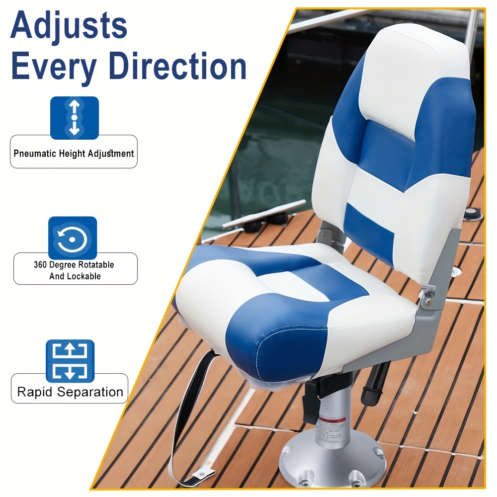 Boat Seat Base with Sliding Rails for Adjustable Height