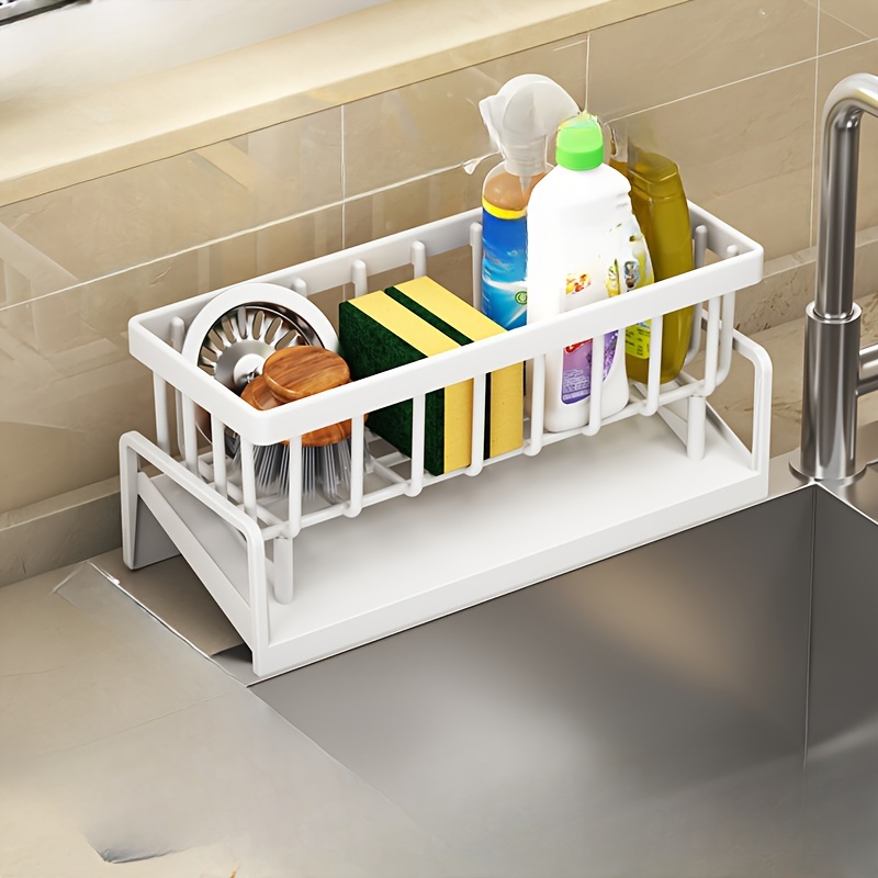 space saving multi functional kitchen bathroom storage rack with hooks no drilling required details 8