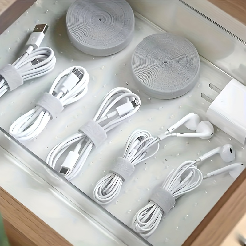 TopHomer Klettband 5 M Lang, 1 Cm Breit – Farbiges Befestigungsband Für Kabelmanagement & Organisation