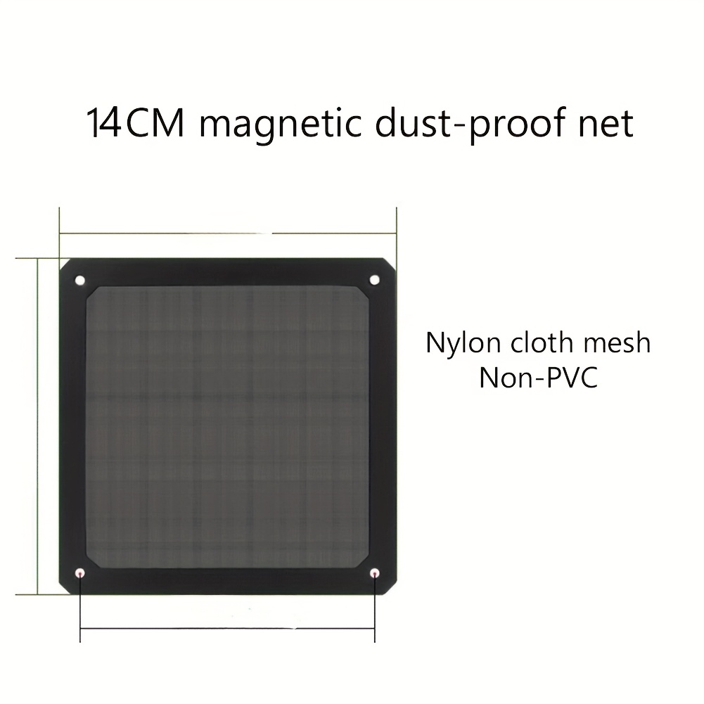item picture 8 9 12 14cm case cooling dust filter mesh soft magnetic nylon frame fan cover   case   with magnetic suction fan protection net