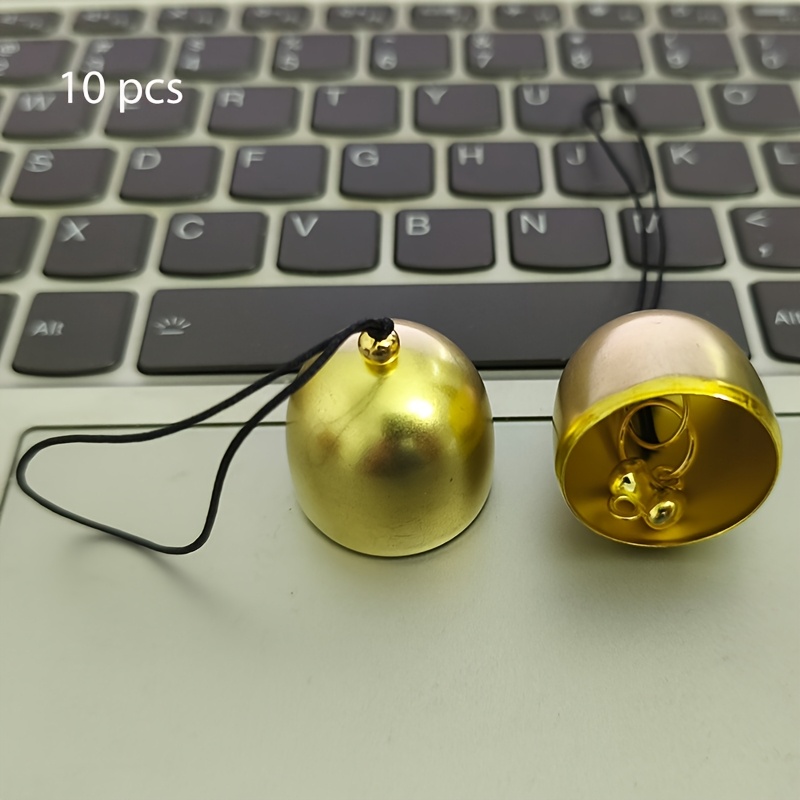 TEMU 10/12/20개 미니 벨 DIY 메탈 바람 종소리 바람 종소리 DIY 재료 방범 벨 크리스마스 작은 벨 벨 걸이 애완동물 벨