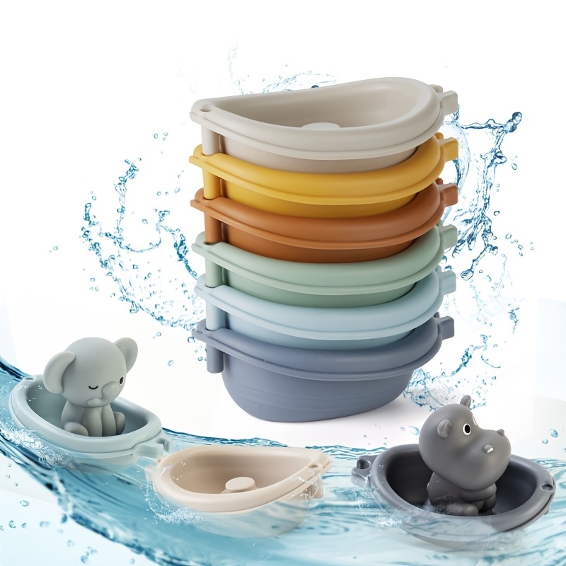 Stacked Boat Toys Animals Hands Puppets