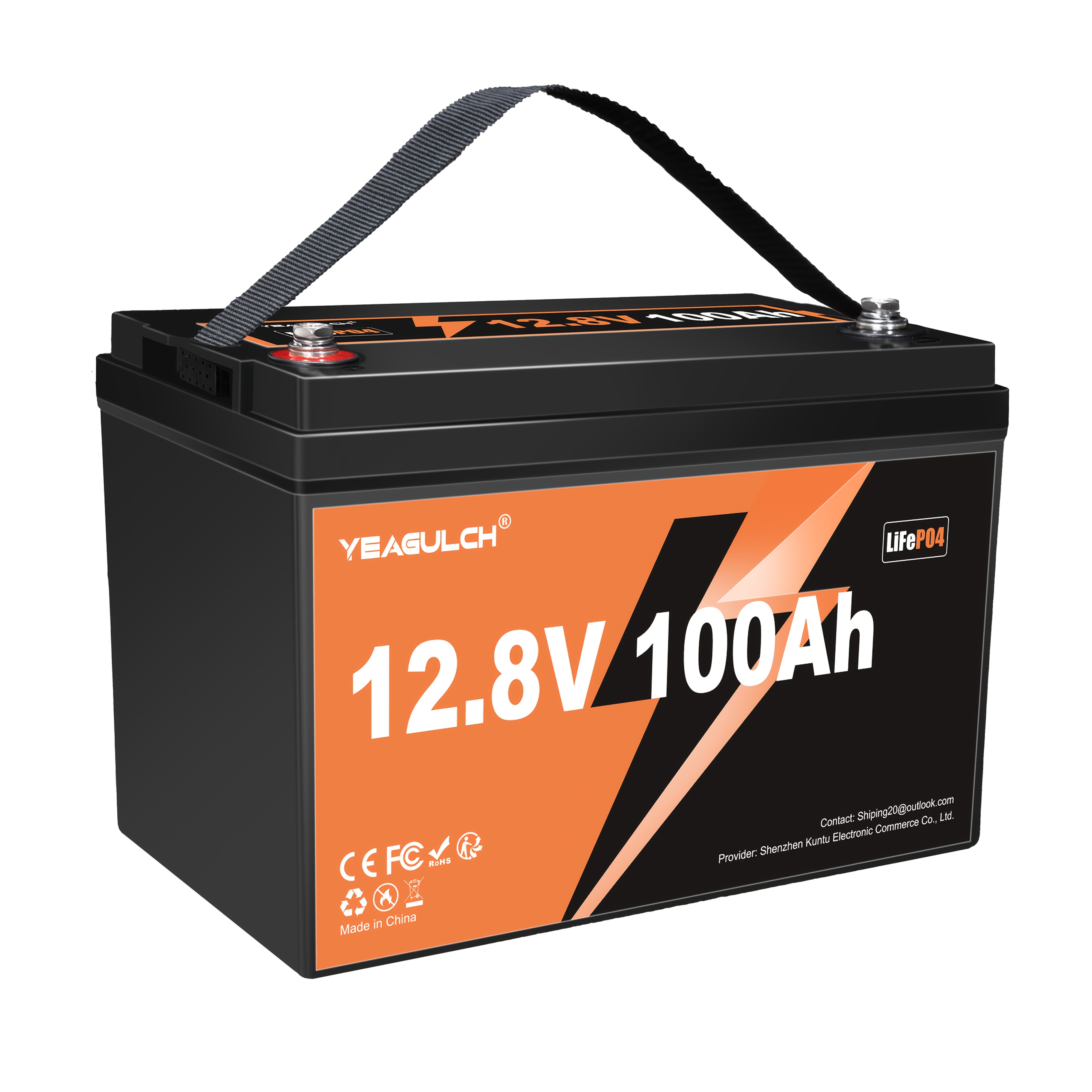 Image of 12v 100ah Lifepo4 Lithium Battery, Built-in 100a Bms, 1280wh, Up To 6000 Cycles, Suitable For Home Or Outdoor Use