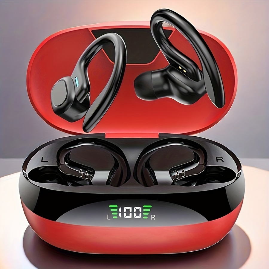 

Wireless Earphones, Sport Headphones, Stereo In Ear Earbuds, Headset With Led Display Charging Case For Mobile Phone