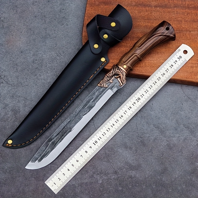 TEMU 1pc Long 's Knife - 13 Inch Boning Knife With Ergonomic Handle, Suitable For Cutting Meat And Vegetables, Heavy-duty Tool, A Unique Gift For Chefs.