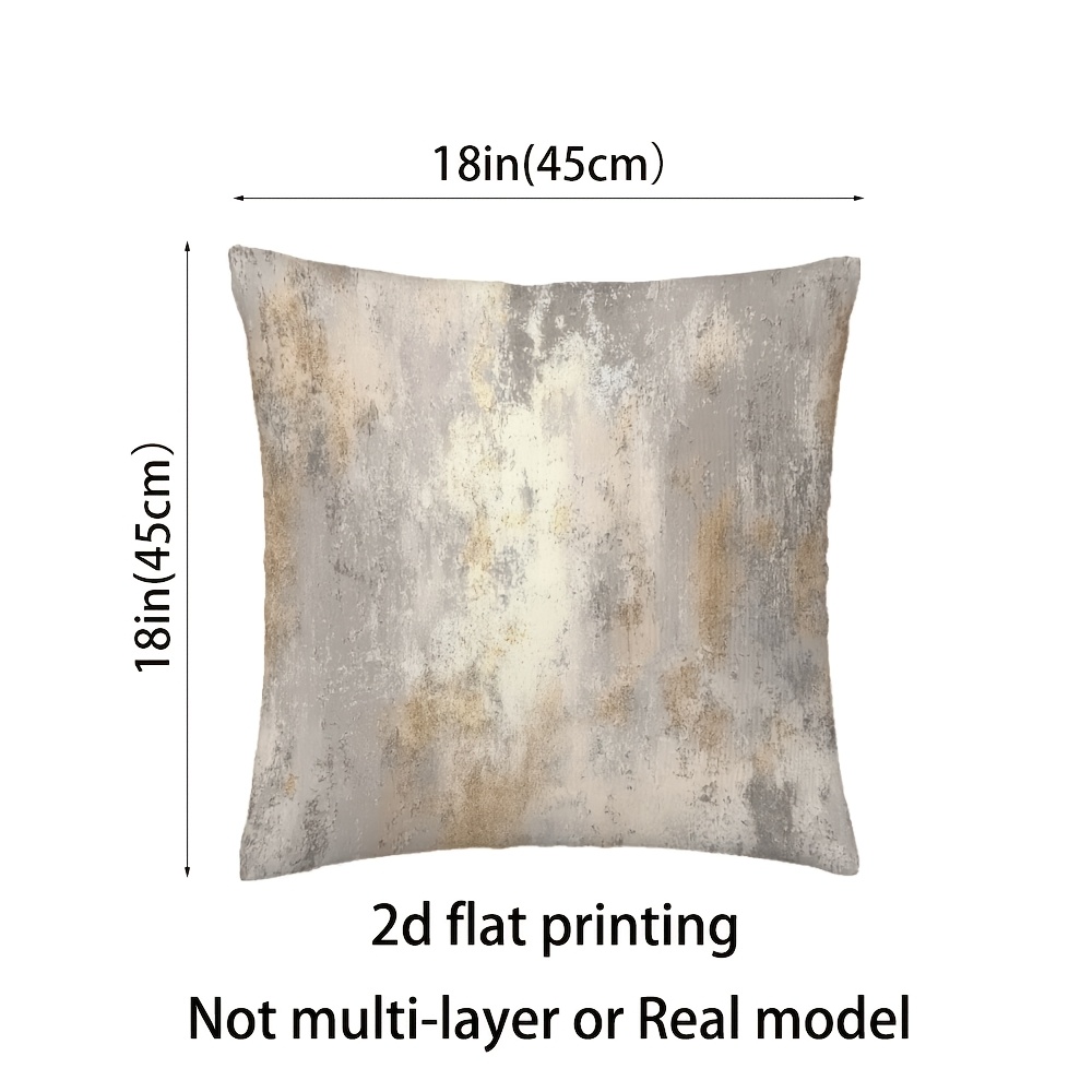 TEMU 2d Flat - 1pc, 2d Flat Double-sided Printing Short Pillowcase, Rustic Textured Background Throw Pillow Covers, Suitable For Sofa, Living Room,