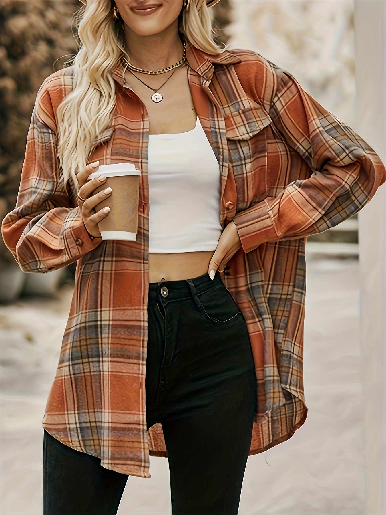 women flannel shirts sold on Temu United States