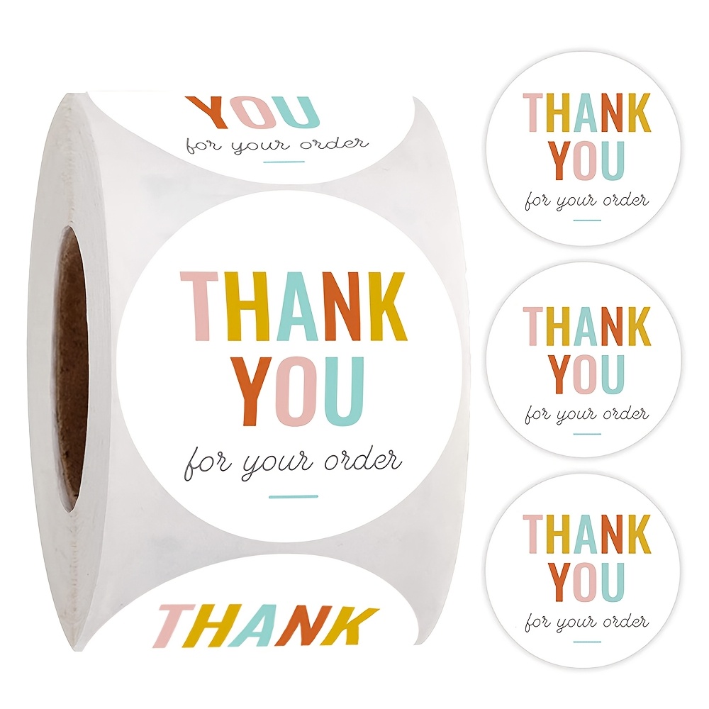 TEMU 500pcs/roll Thank You Stickers Seal Labels For Small Business Decor Thank You Cards For Business Labels Packaging