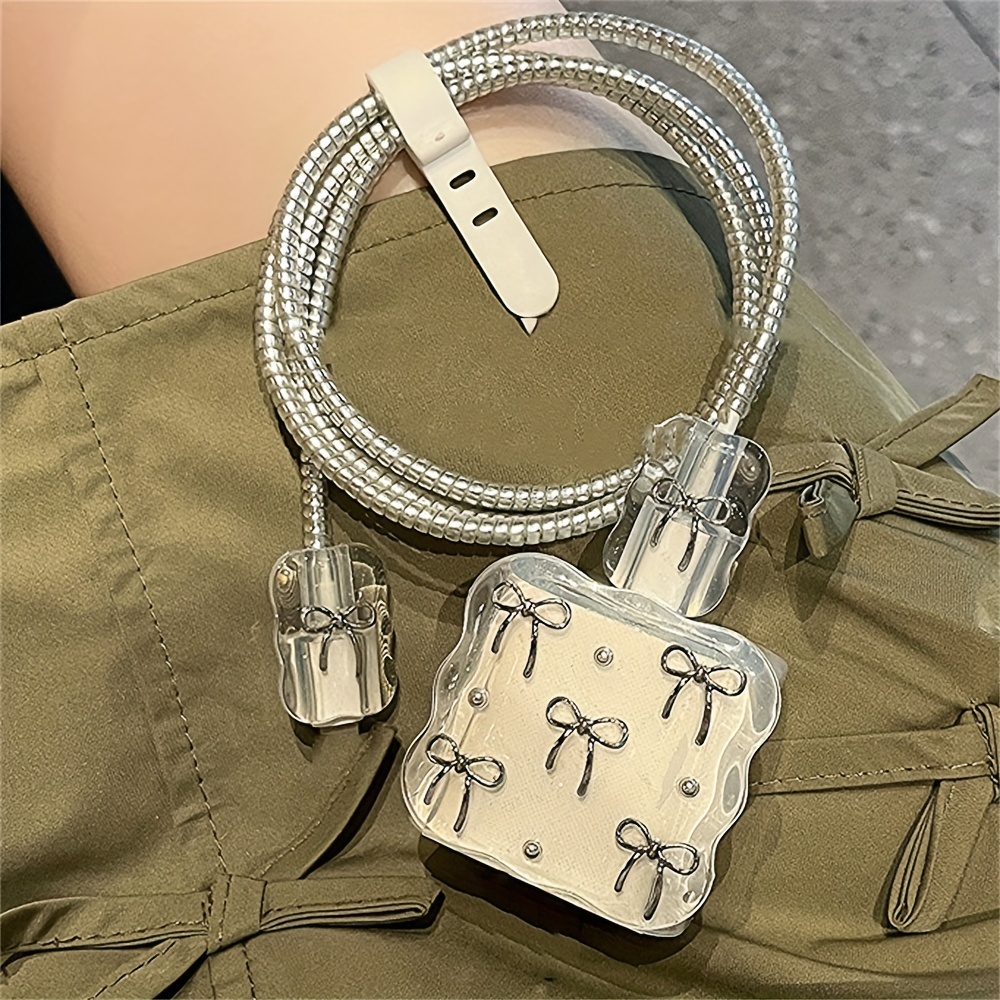 

Metal Bowknot Drop Glue Charger Protective Case