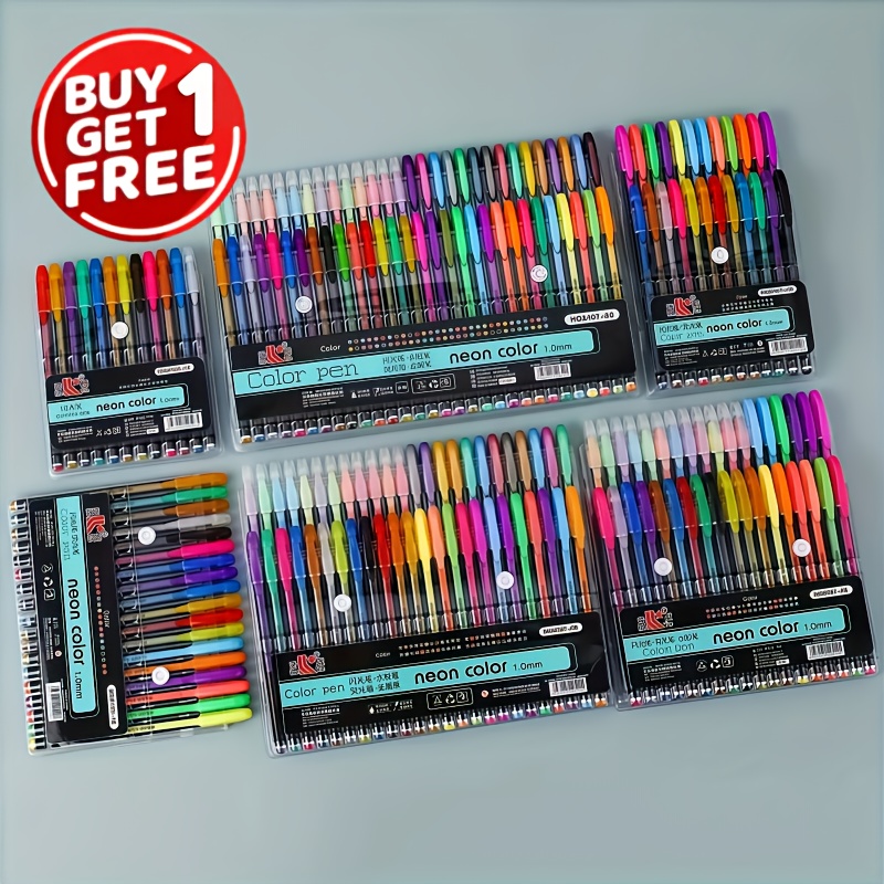 

12/60 Couleurs Brillantes Paillettes Stylo pour Écrire, Colorier, Graffiti, Scrapbooking, Journal, et Plus