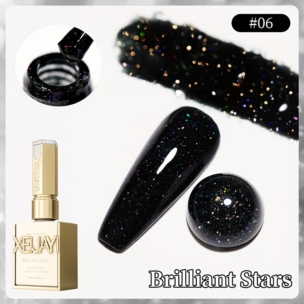Image of 6 Colors 15ml Gel Nail Polish Soaking Led Nail Gel Women's Nail Art Tools For Nail Art For Fashion