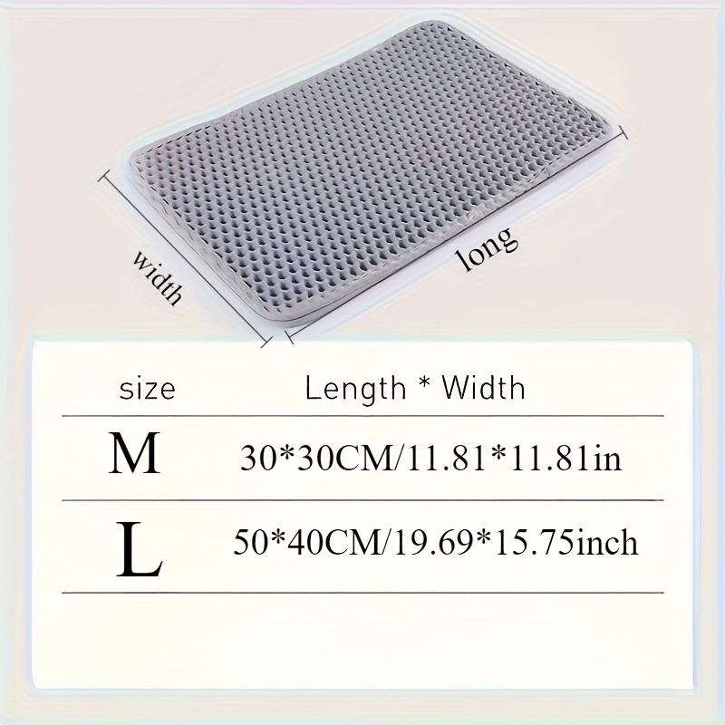 1 tapis de litière pour chat double couche grande taille anti-fuite | Durable et facile à nettoyer, idéal pour les litières, cadeau parfait pour les propriétaires de chats