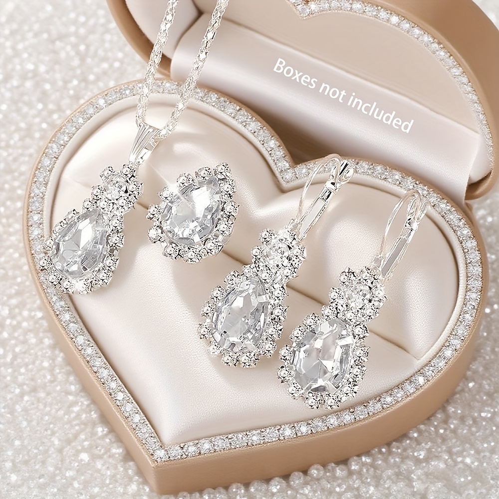 Image of 4pcs Fashion Women's Jewelry Set, Ideal Gift For Holiday Parties, Dates, Casual Wear, Christmas, Valentine's Day, And Mother's Day