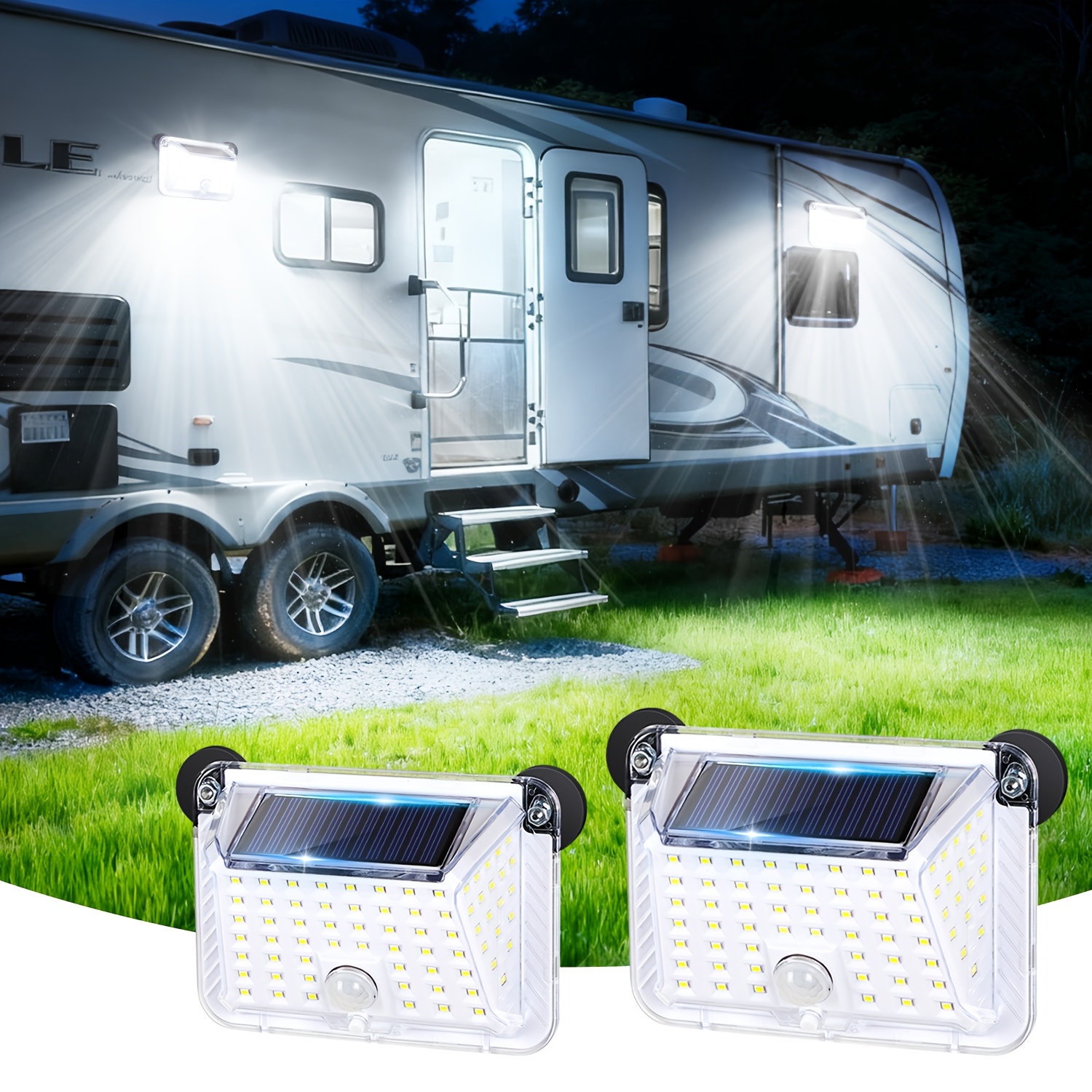 TEMU 21pack Magnetic Lights Outdoor 800lm Rv Porch Light With Motion Sensor Strong Magnets Ip65 Waterproof Rv Lights Exterior Rv Accessories For