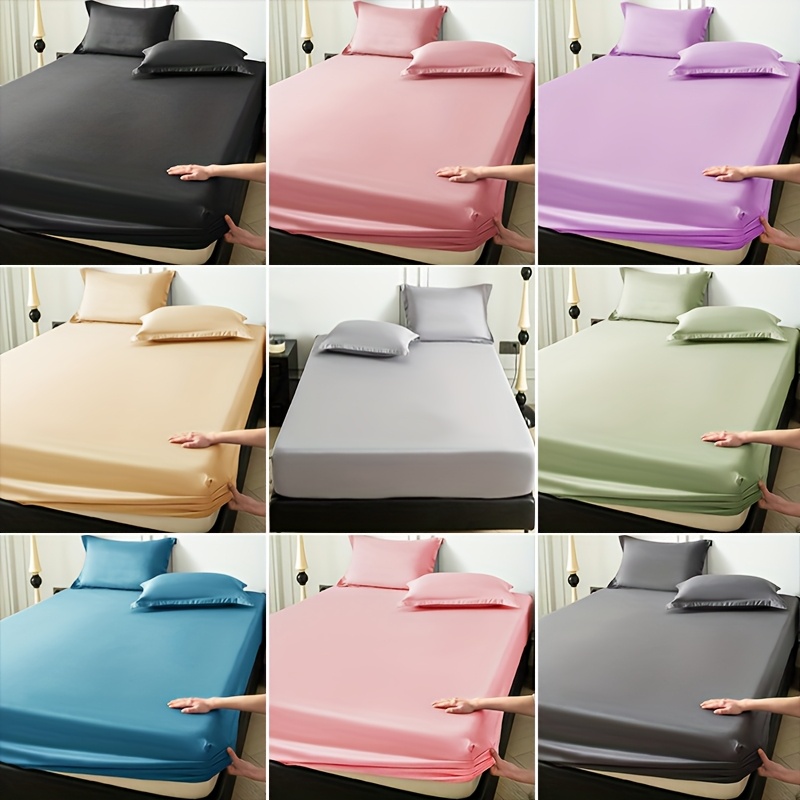 soft breathable microfiber fitted sheet suitable for machine washable bedspread brushed texture for   solid color minimalist bed comfortable for fits most bed frames