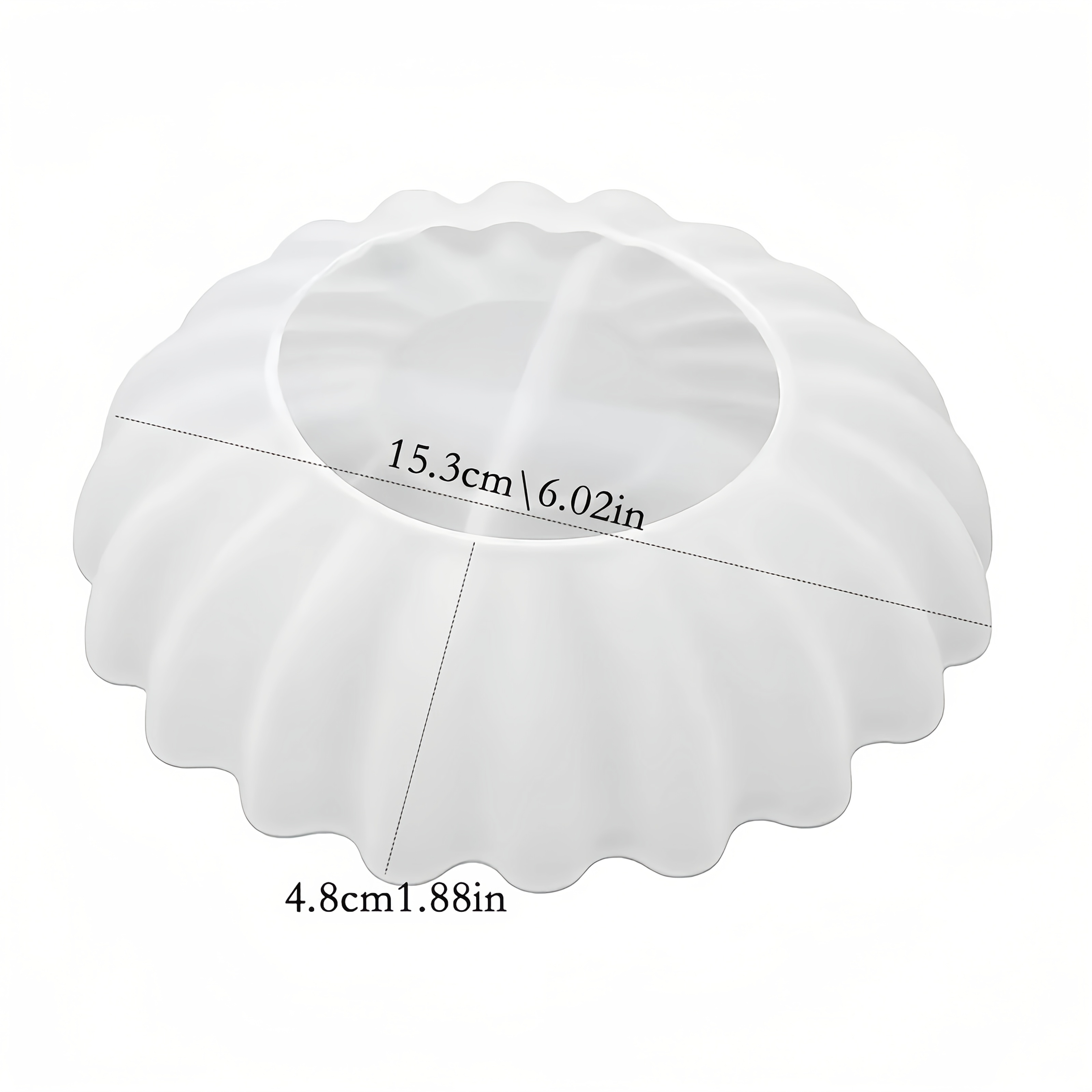 TEMU Stampo in resina, ciotola ondulata a , ciotola per riporre, stampo in silicone per di resina epossidica, piatto decorativo ondulato origami,