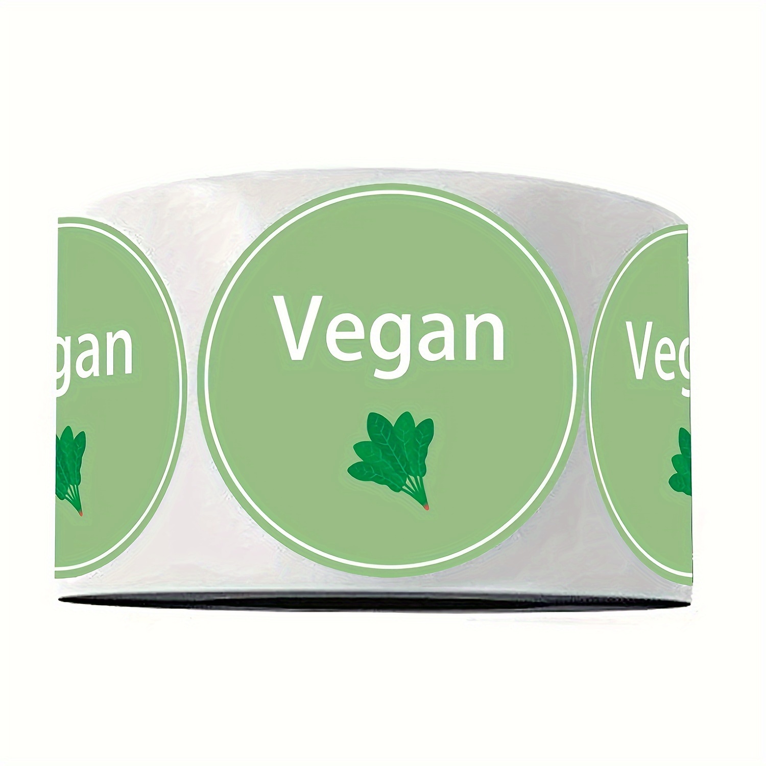 

500pcs 1.5" Green Labels With Leaf Design - Self-adhesive Food Stickers For Easy Identification