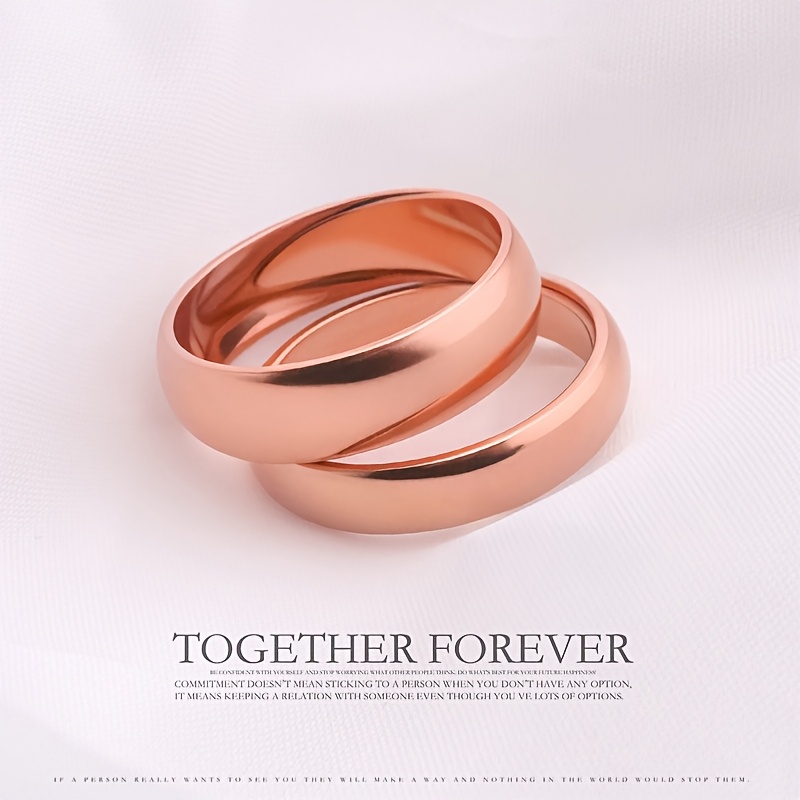 

2pcs Vintage Elegant Copper Couple Rings, Adjustable Fashion Jewelry, & Celebrations, Ideal Valentine's Gift For Him Or Her