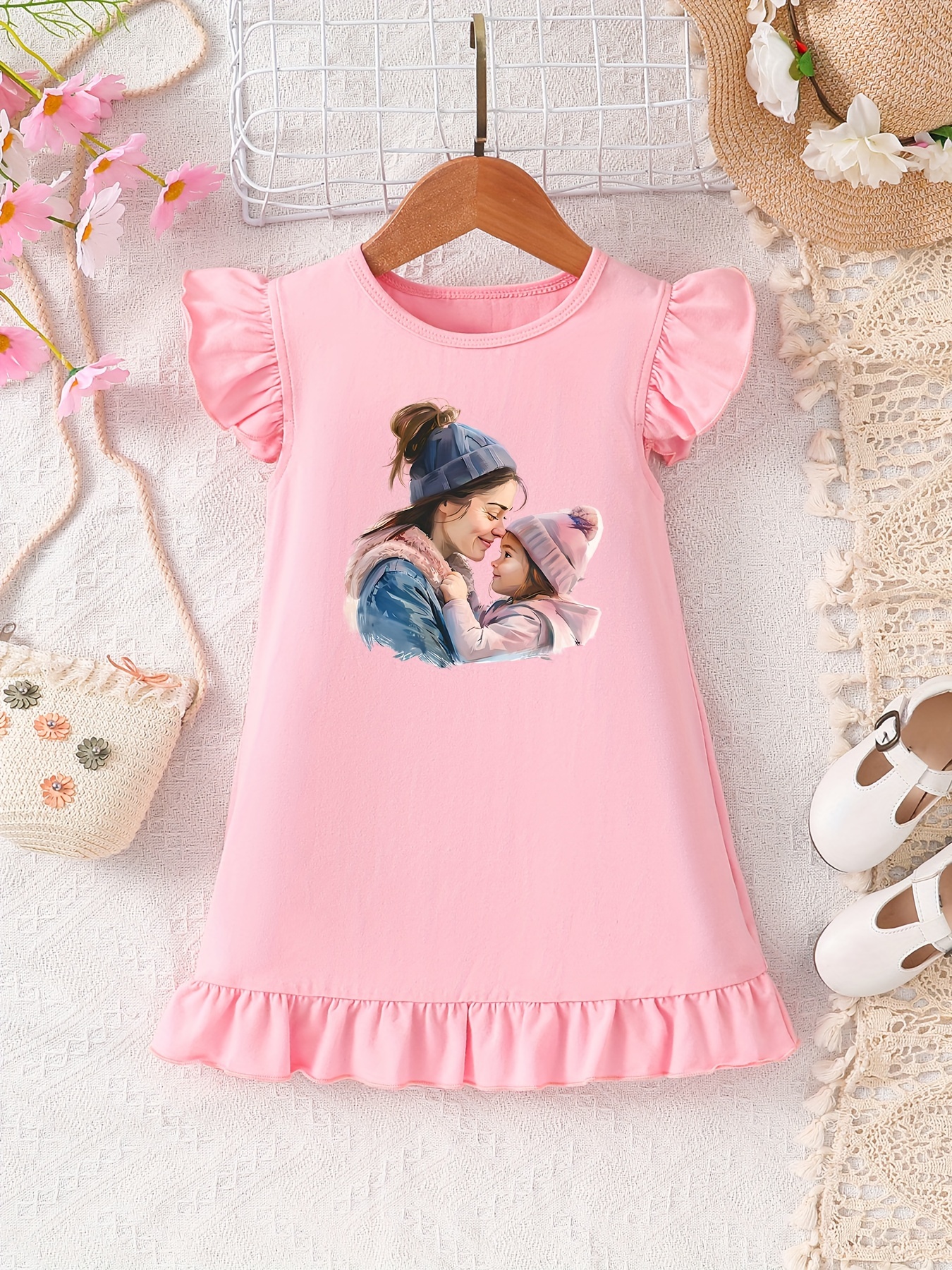 sachin and babi light blue dress Girls' Rainbow Stripe Casual Dress main image 0