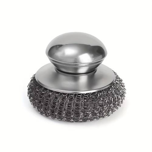 stainless steel kitchen scrub brush with ergonomic handle heavy duty pot and dish cleaning tool for tough stains design for effortless kitchen cleaning
