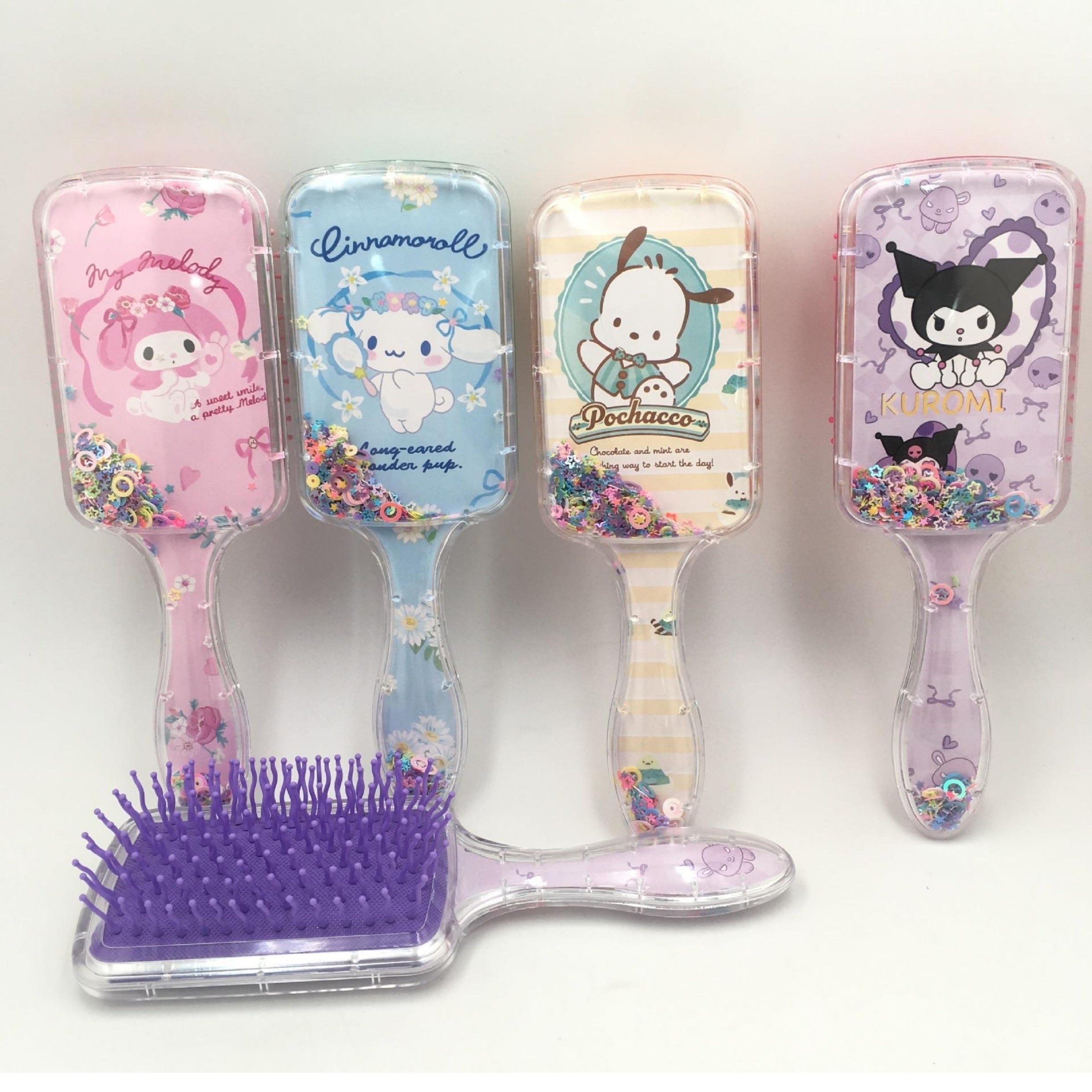 

1pc Series Pattern Air Cushion Comb, Sequin Airbag Comb, Anime Melody Kuromi Pacha Dog Pattern Hairdressing Comb