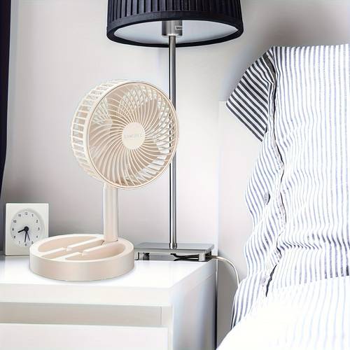 1 portable foldable fan 360 adjustable surround blowing suitable for office camping and rv holiday gift comfortable summer item
