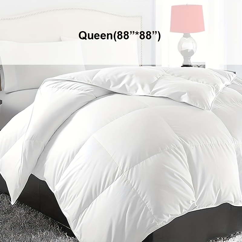 TEMU Cooling Comforter Duvet Insert, All Season Quilted Comforters, Luxury Hypoallergenic Duvet Duvet, Down Alternative Bedding Comforter With Corner Tabs, Machine Washable, White