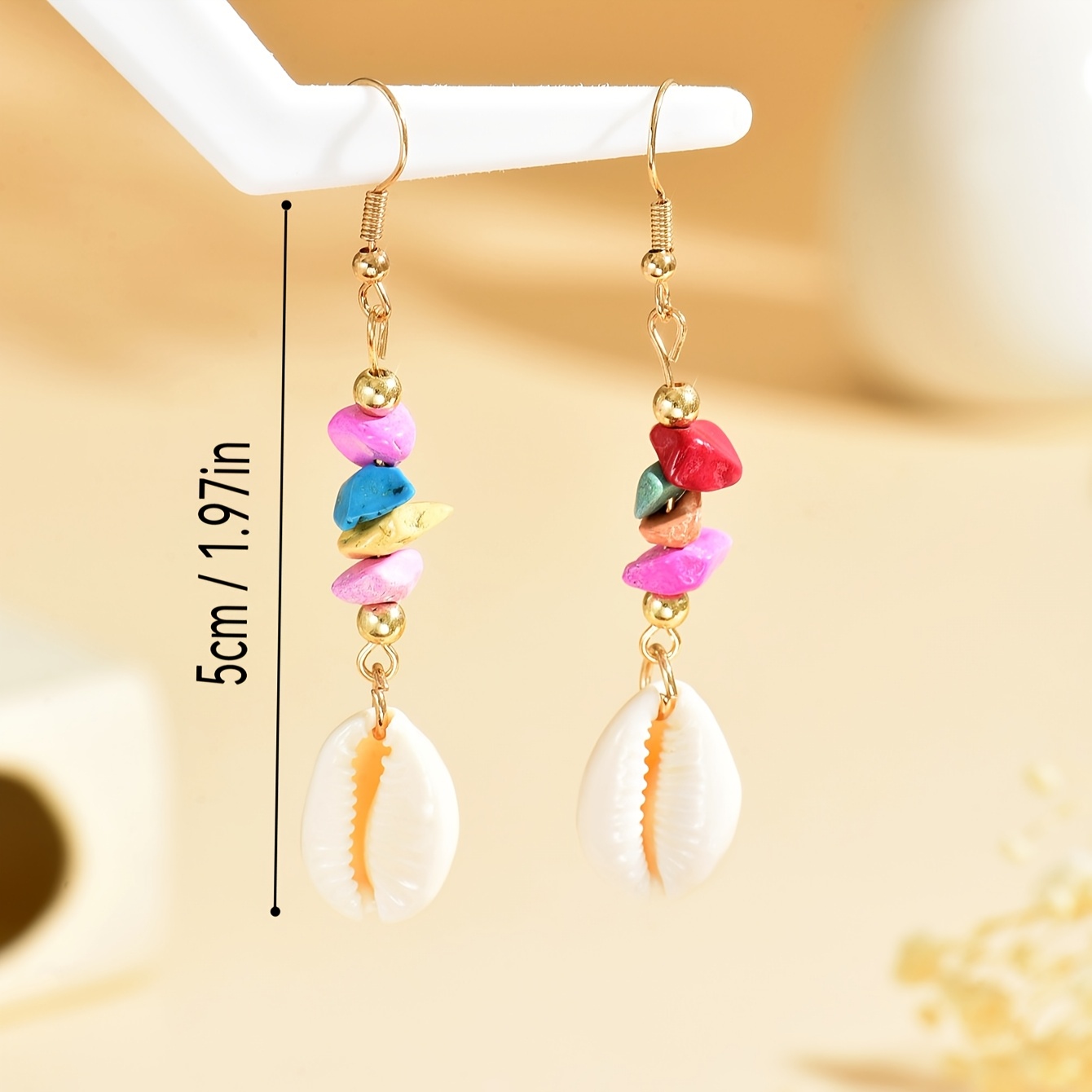 Bohemian Beach Style Starfish and Shell Earrings