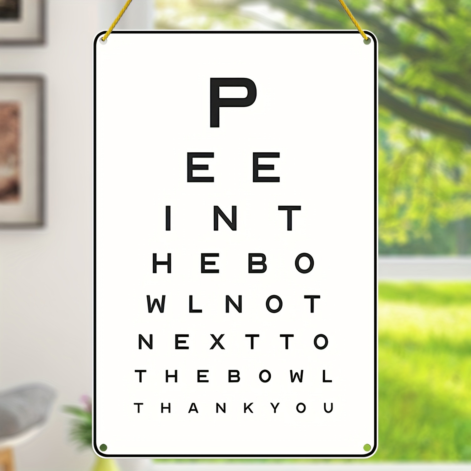 Acrylic Plaque Visual Test Chart Board Bathroom Wall Art Temu Canada