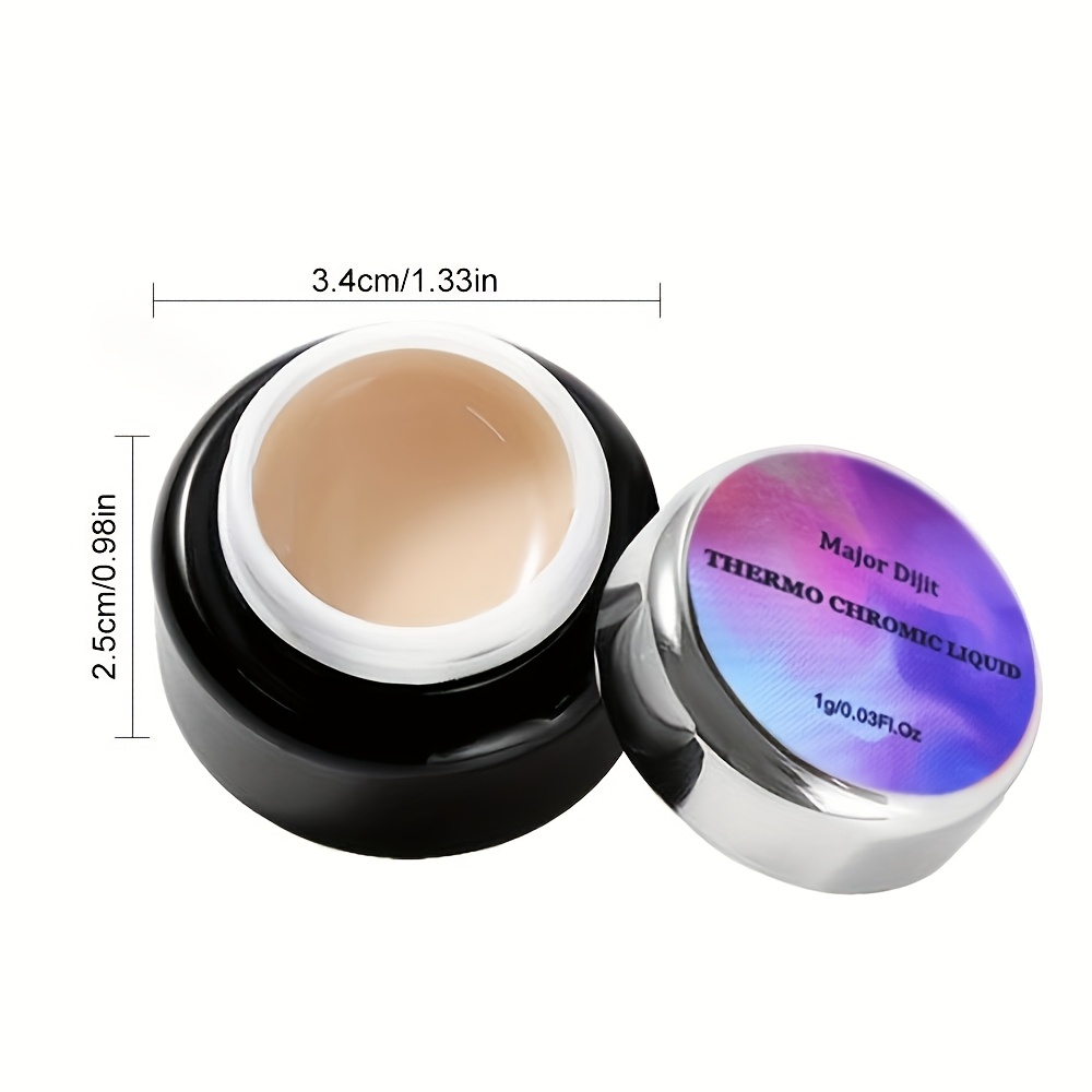 TEMU Color Changing Nail Polish, Thermo Liquid Bright Nail Polish, Neon Temperature Liquid Thermochromic Liquid Soak-off Led Gel Nail Polish, Mood Colorful Gradient Color Liquid