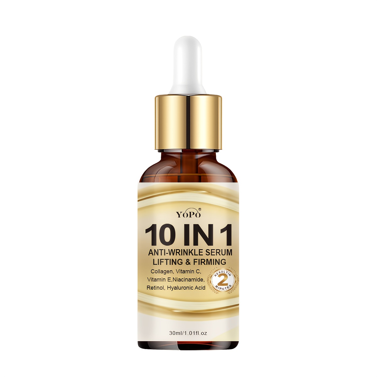 Image of Yopo 10 N 1 Firming Face Serum With Collagen, Retinol, Vitamin C & Niacinamide - Multi-action Suitable For Face & Neck, Formula, Moisturizing Skincare For Wrinkle &, Unisex