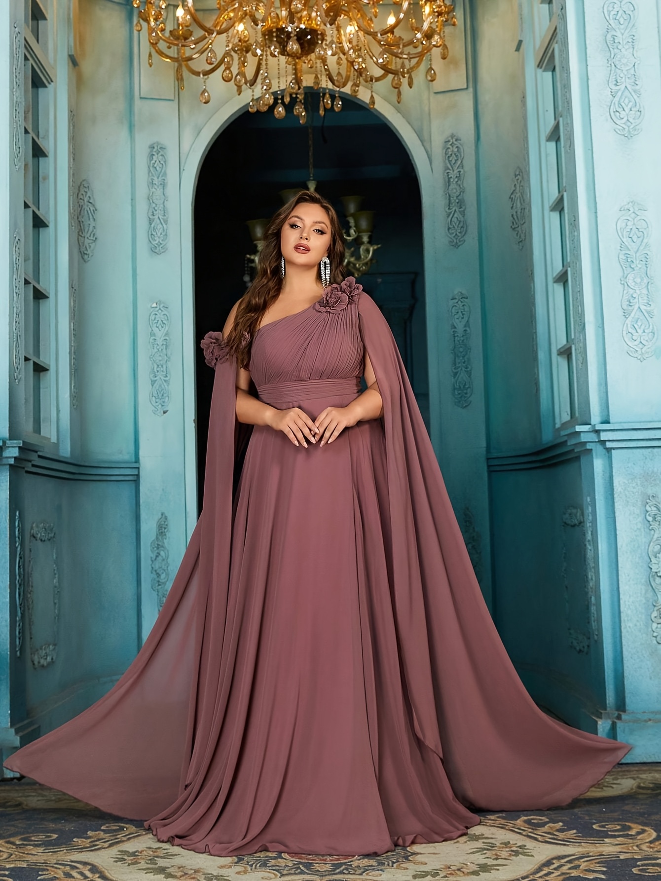 white christmas dresses A-line Sweetheart High-low Length Chapel Chiffon Prom Dress – Ballbella main image 0
