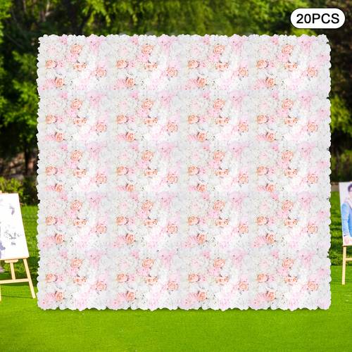 20pcs artificial flower wall rose wall diy background silk flower