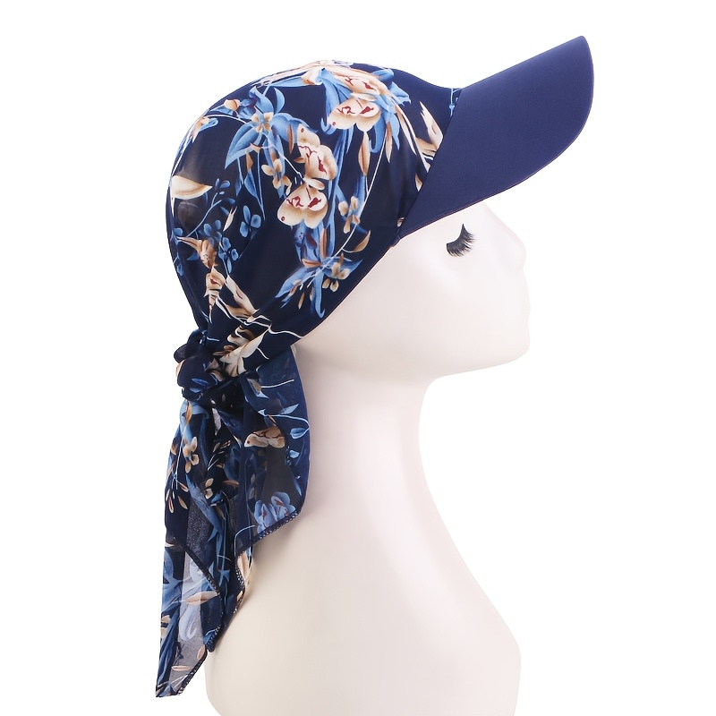 TEMU Bonnet cache-cou bec de canard respirant et léger, chapeau d'extérieur et pare-soleil, foulard-bonnet à bord avec placement de motif imprimé