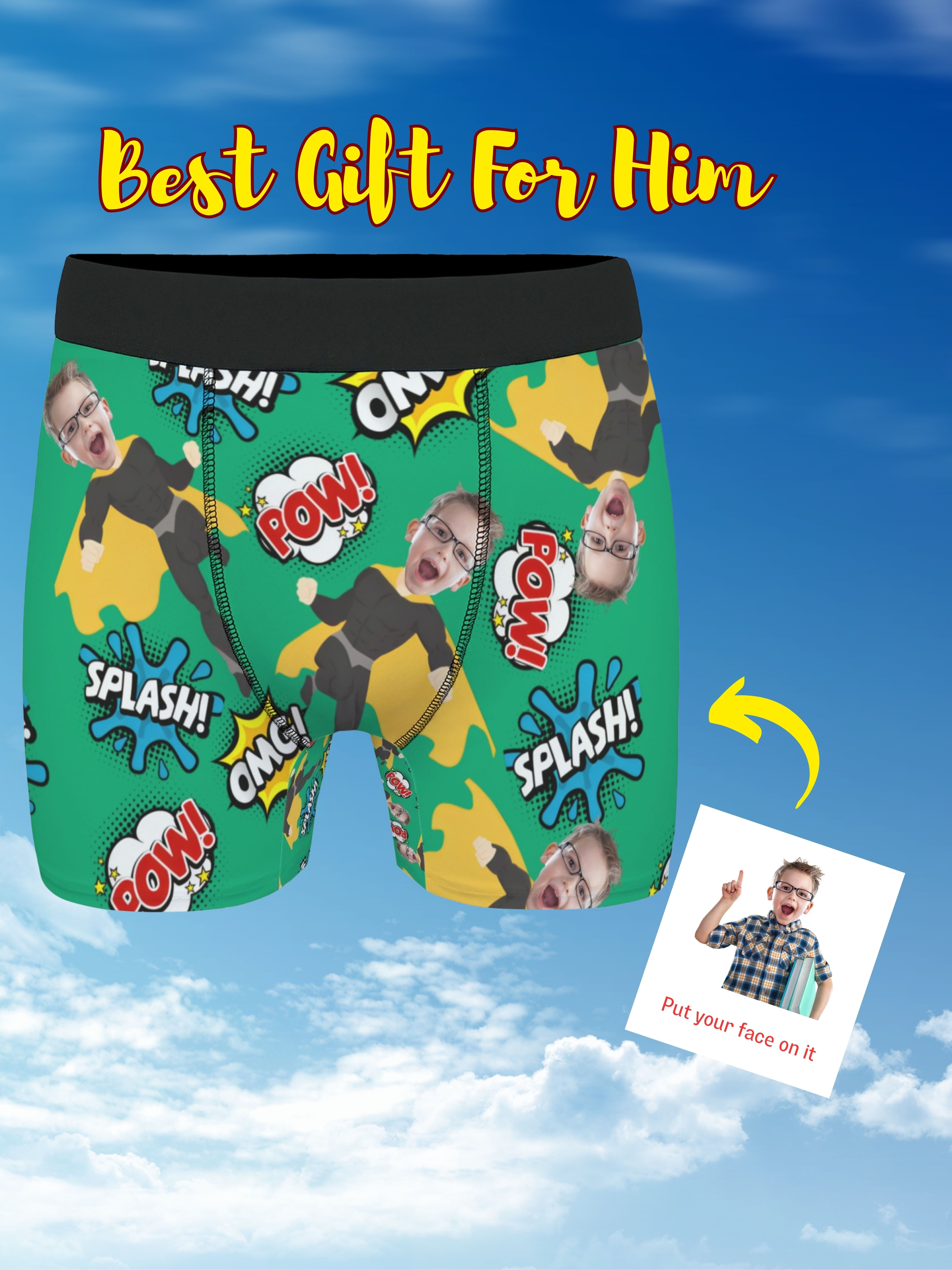 Best Deal for Custom Funny Men's Underwear Personalized Boxer