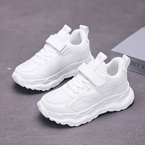 boys sports shoes breathable mesh campus white sneakers girls sports shoes soft soled campus breathable mesh white sneakers
