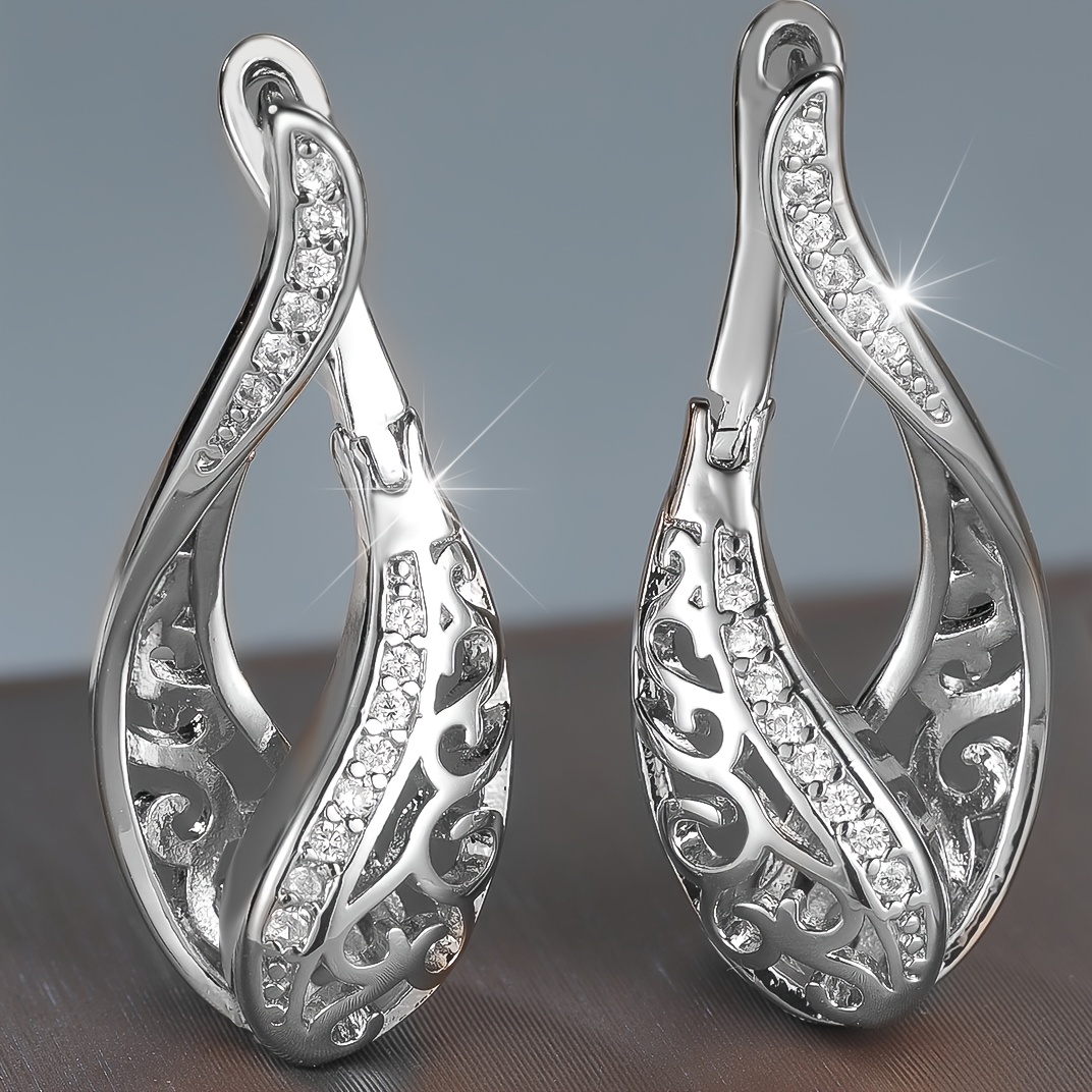 Angol Elegant Women' Synthetic Zirconia Earrings, A Gift For