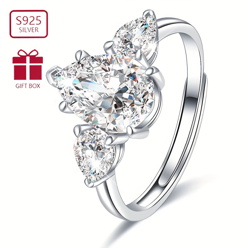 

Bague ouverte en de et de papillon en de couleur argentée pure 925, poids ' 3.5g, 1 pièce, pour une demande en mariage ou un cadeau de fiançailles