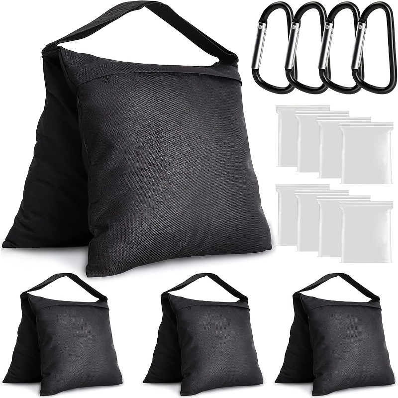 heavy duty sandbag weight bags for photography video gear durable oxford fabric with pvc lining   aluminum clip ideal for light stands backdrops tripods canopies   up tents umbrellas     0