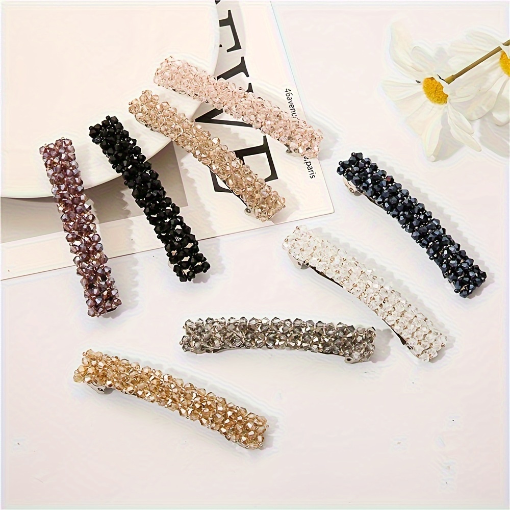 

Elegant Hair Clips - Vintage-inspired Sparkling Barrettes For Women And Girls, Parties & Gifts