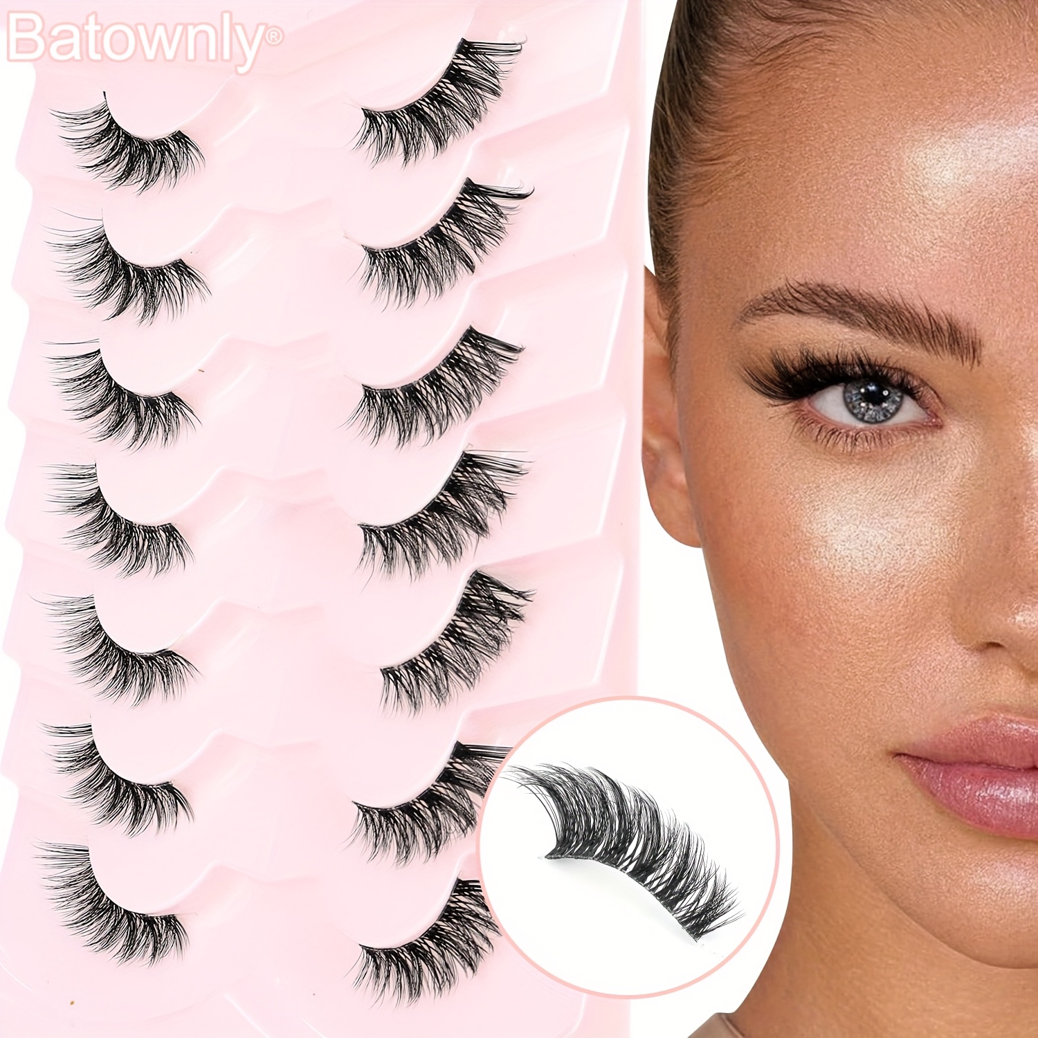 7 Pairs Of Half- False Eyelashes, , Elongated Tail, Banquet Dance And Daily Eyelashes