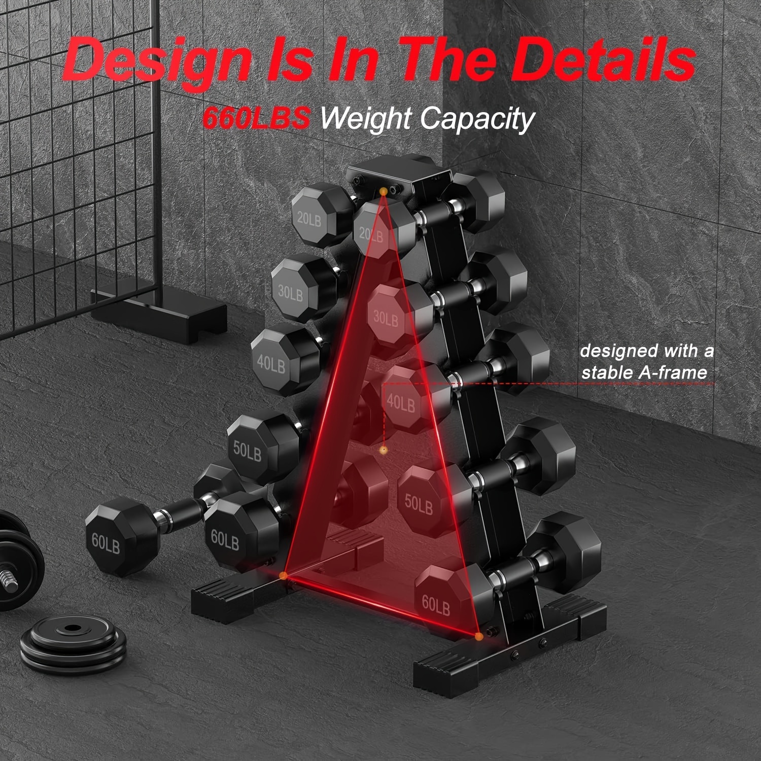 dumbbell weight rack stand tier a frame compact dumbbells Temu