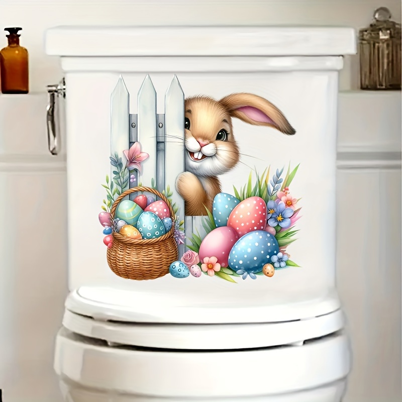 

1pc, Easter Rabbit Egg , To And Tear, Removable , Bathroom Bathroom Decoration, Decoration, Decoration, Add