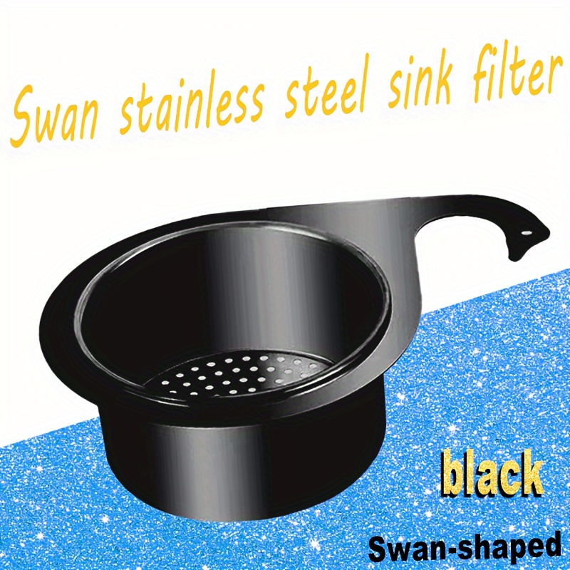 

Swan-shaped Stainless Steel Kitchen Sink Strainer - Detachable, & For Space-saving Storage In Home And Restaurant