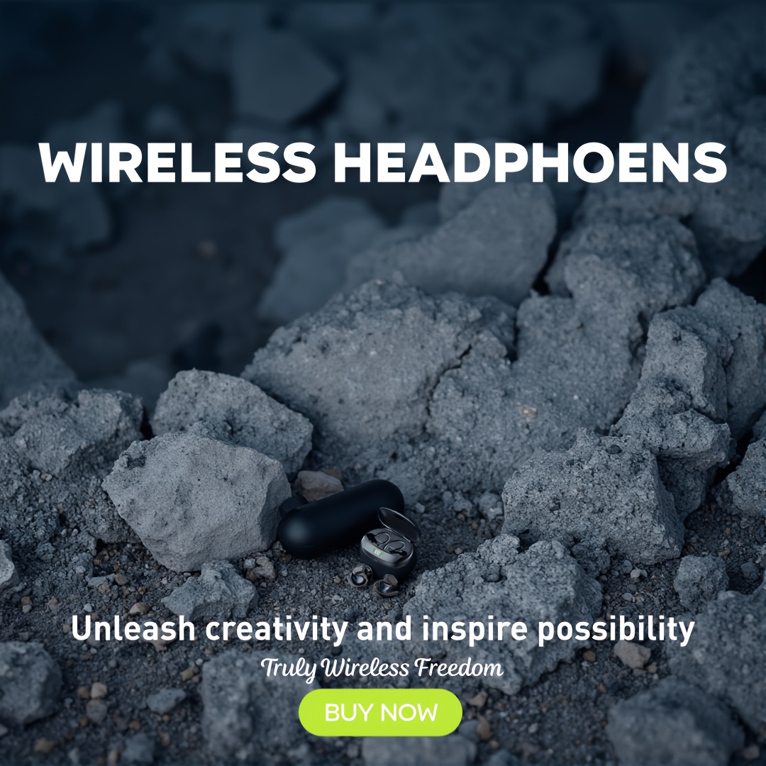 TEMU Briame Wireless Sports Earbuds, Headphones With 24 Hours Of Playtime And Secure Ear Hooks, Designed For Running And Gym Workouts