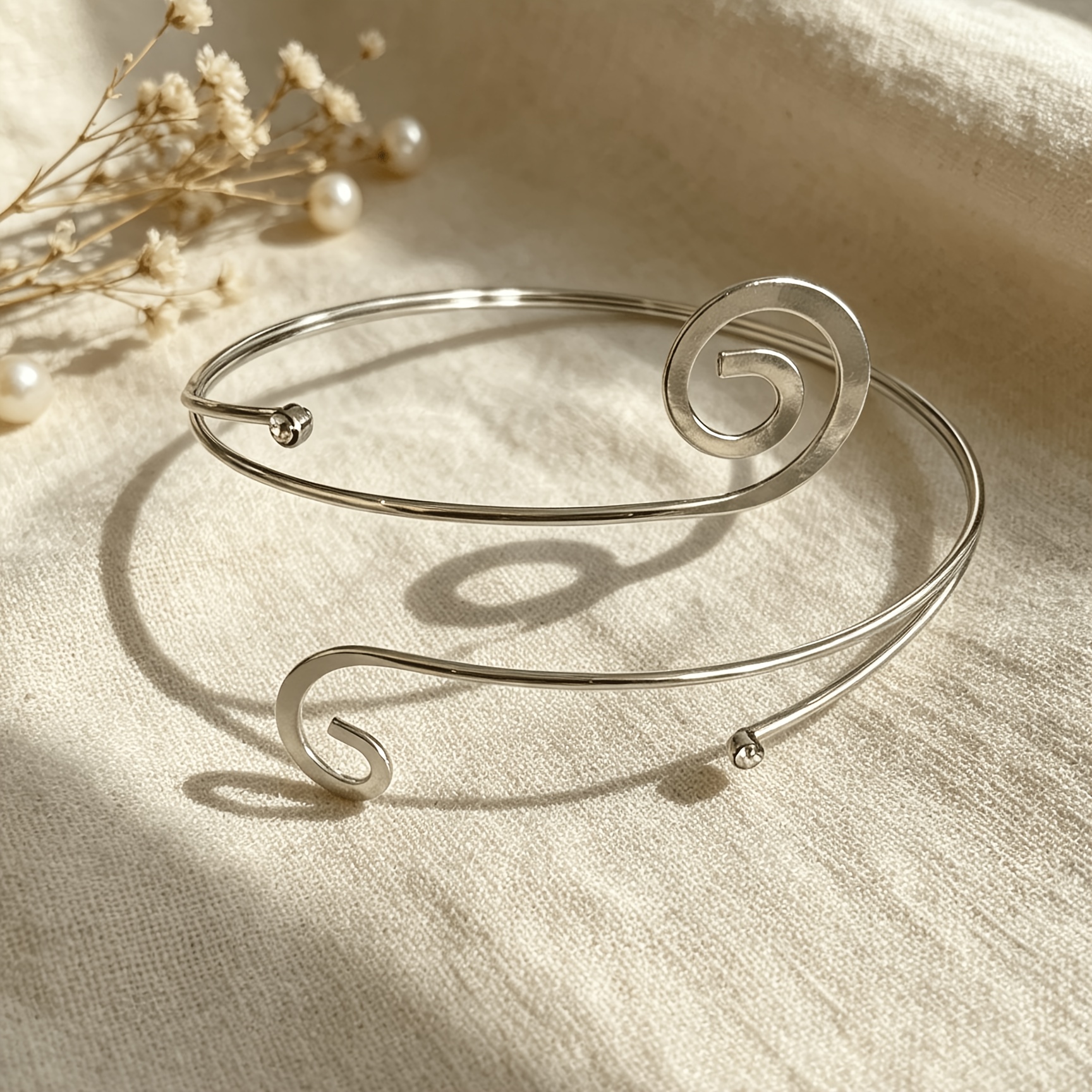 Exquisite Retro Rhinestone Spiral Arm Ring, Statement Accessory