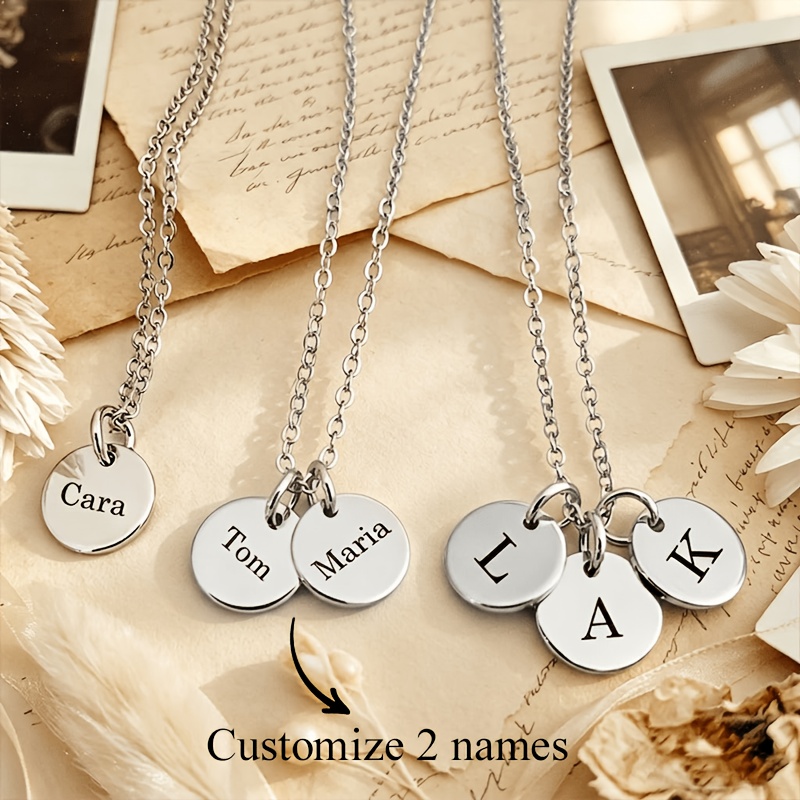 Women's Personalized Stainless Steel Name Necklace, Custom Gift