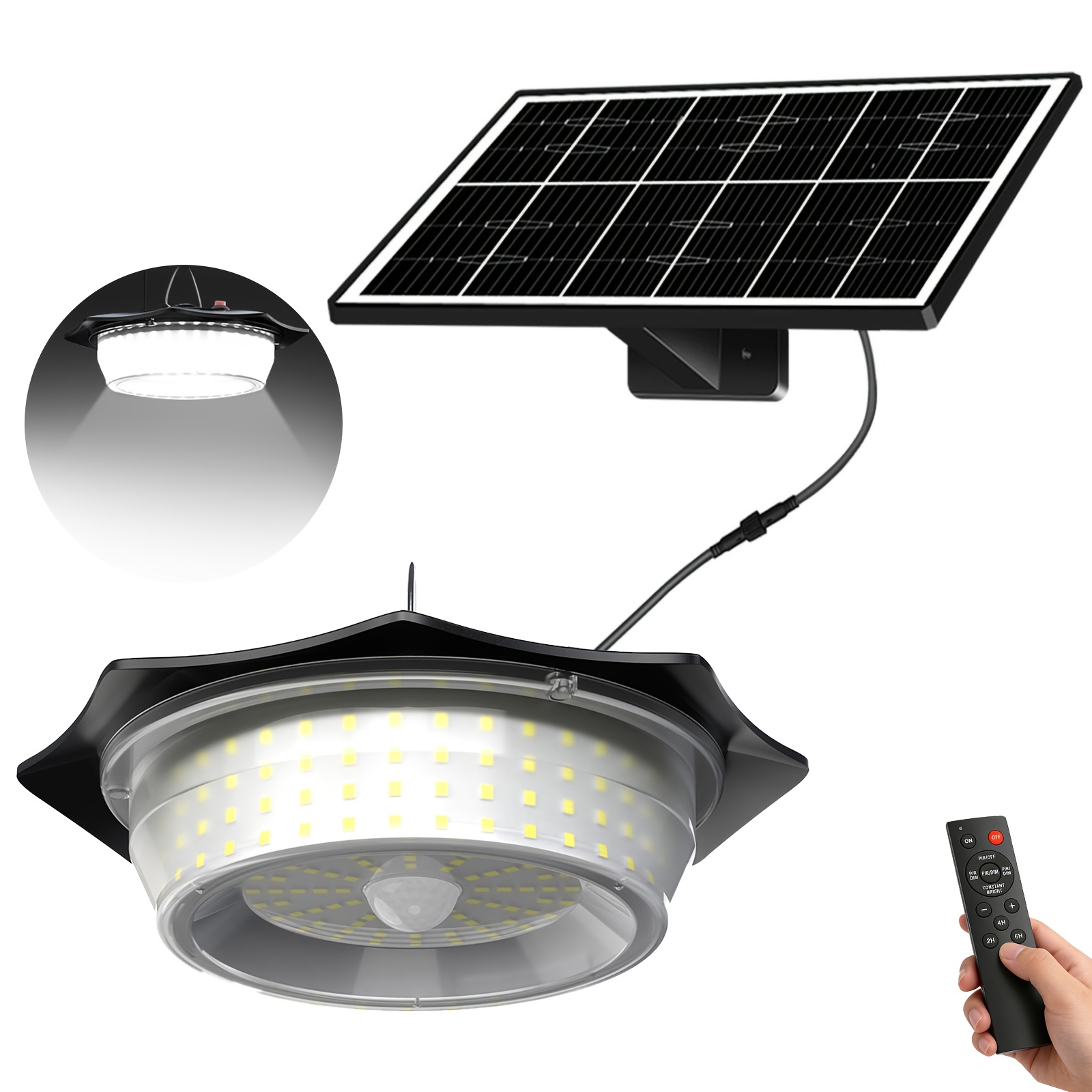 Hl-031 Commercial Lighting Garden Shed Solar ° Lighting 17.9 X 12.4 Cm Solar Panel Ip65 With Remote Control Lightweight