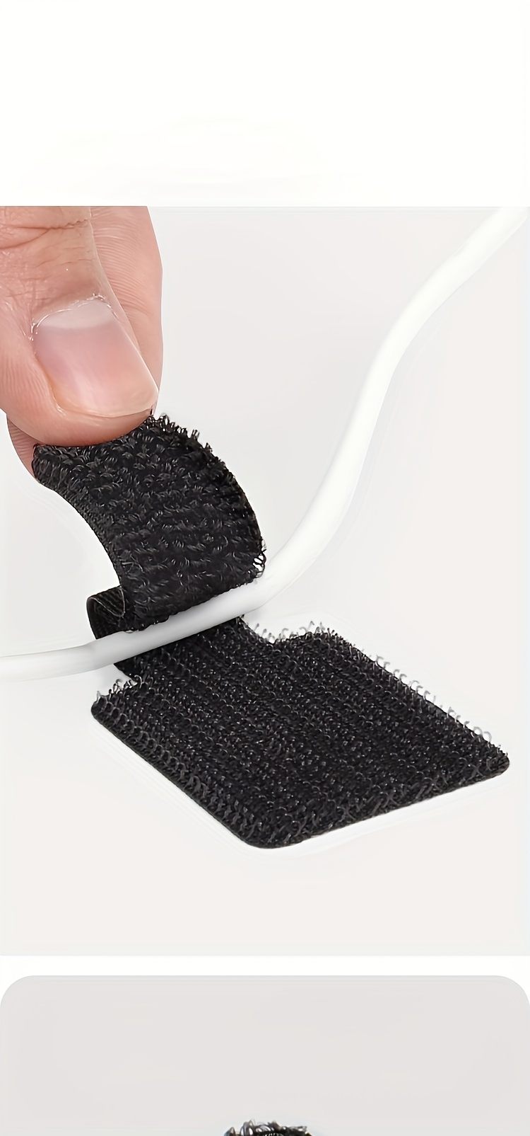 20pcs Nylon Cable Management Clips - Black & White, Desk Organizer for Data and Computer Cables