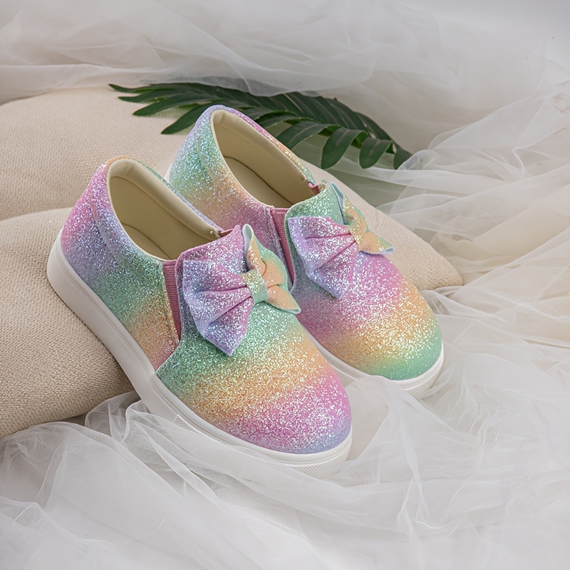 zapatillas bajas brillantes glitter niñas gran rosa Temu El Salvador